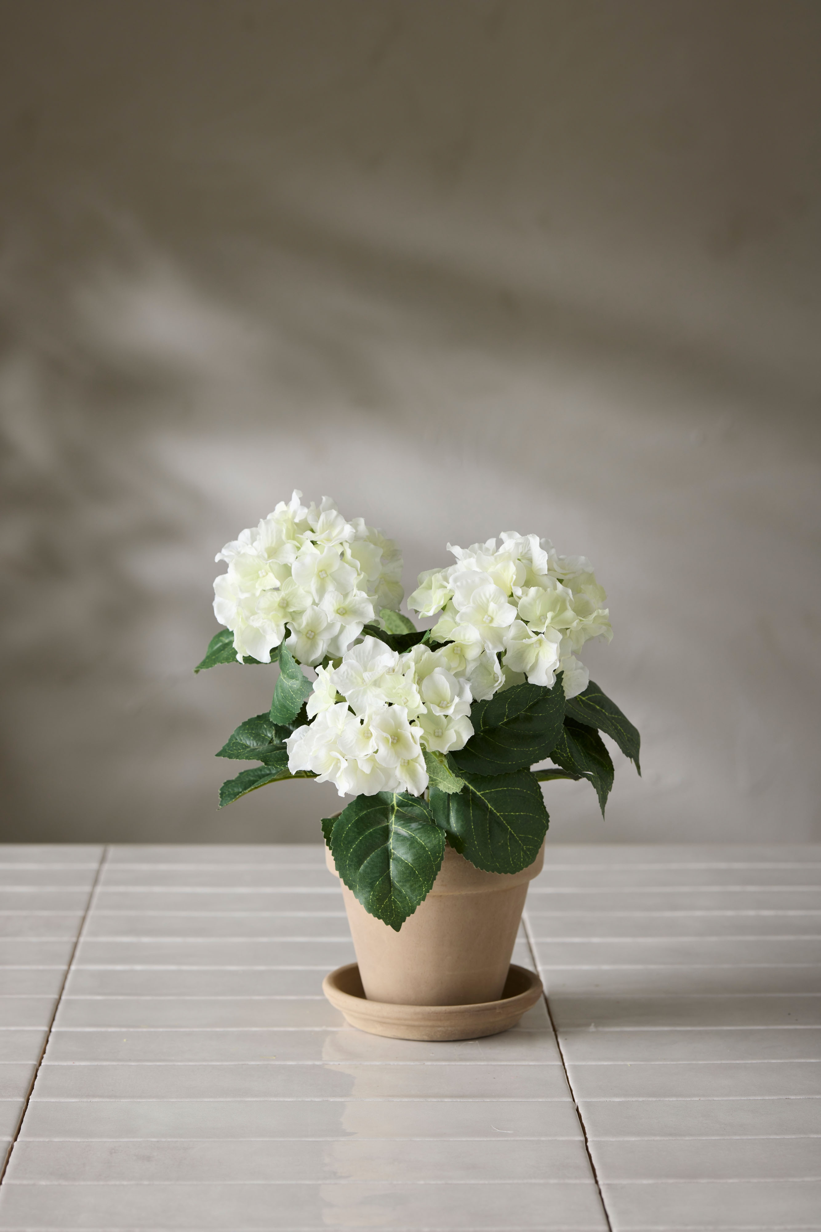 Konstgjord vit Hortensia 30cm