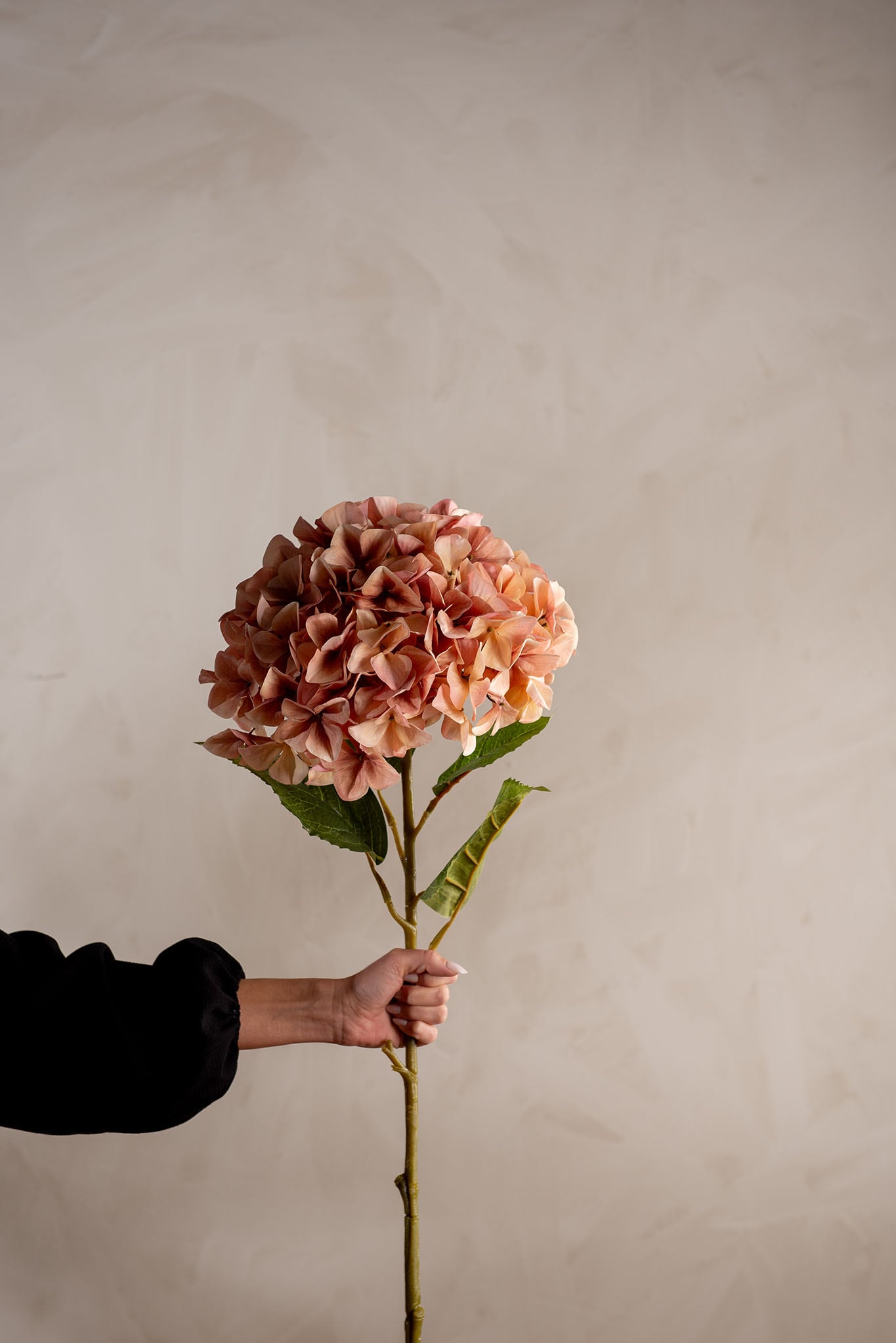 Konstgjord rosa Hortensia 110cm