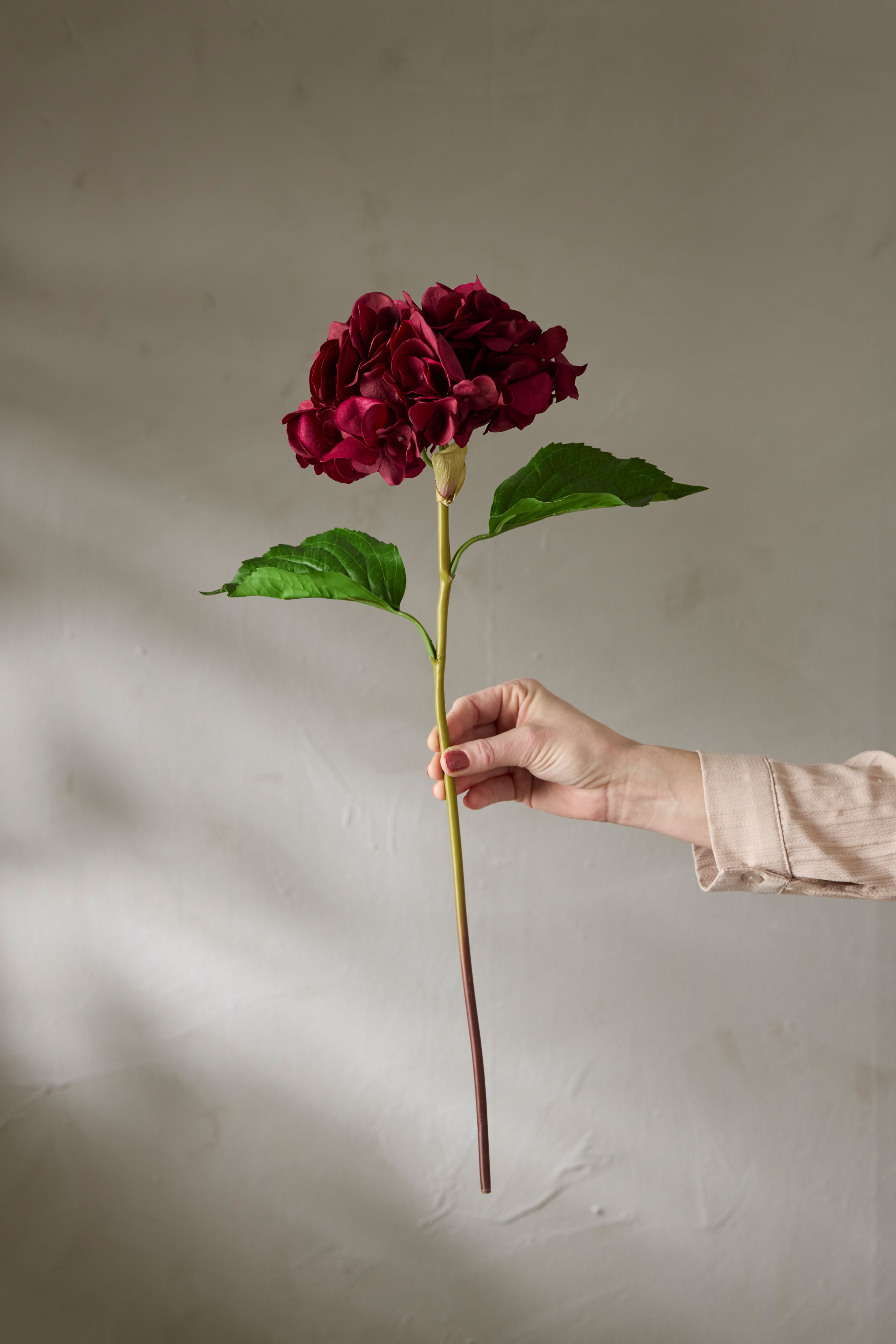 Konstgjord burgundy Hortensia 55cm
