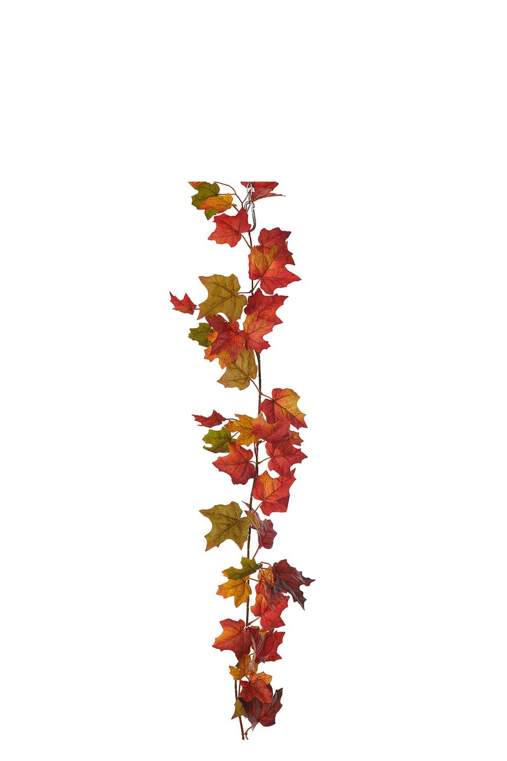 Konstgjord orange Höstlövsgirlang 180cm