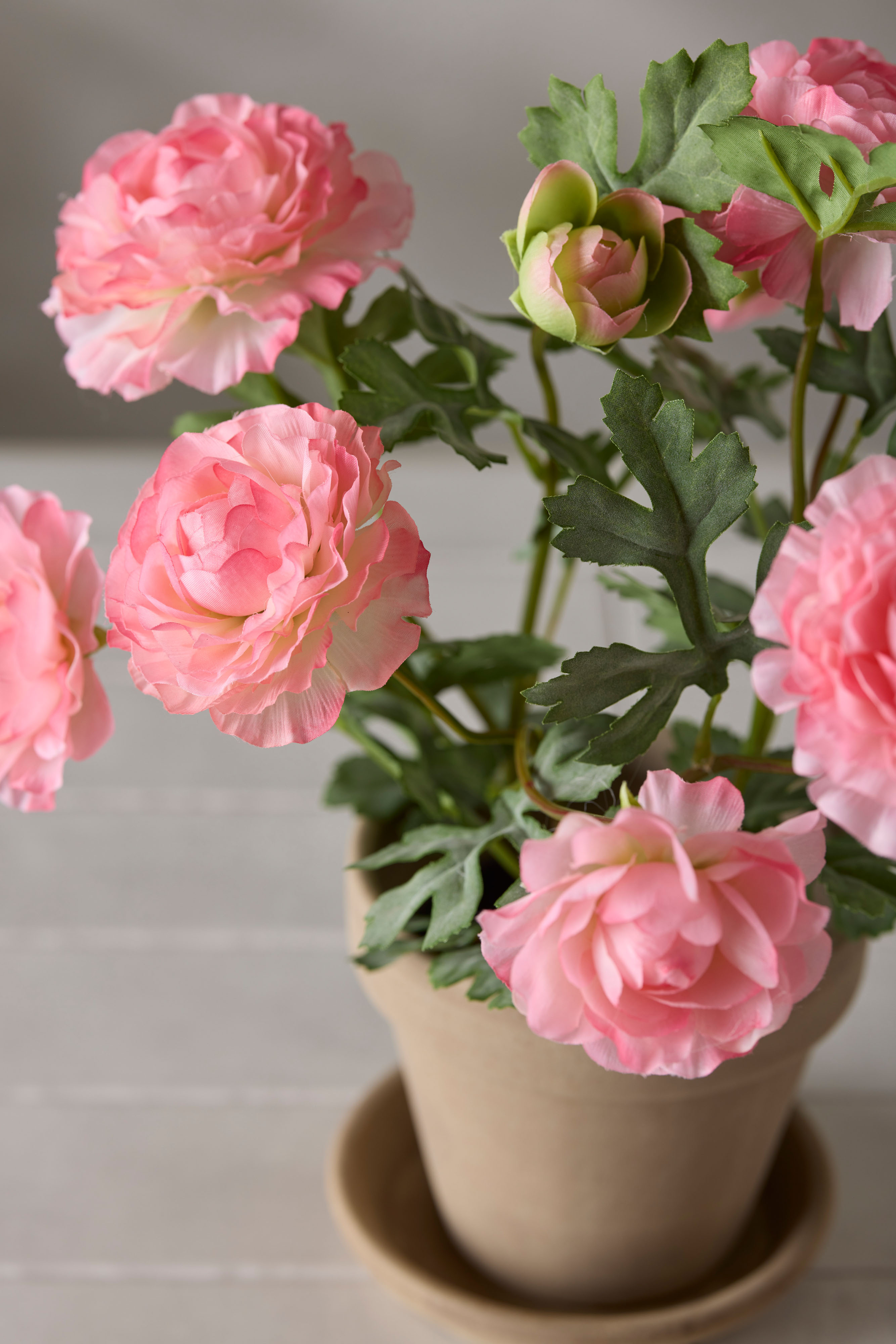Konstgjord rosa Ranuncel 30cm