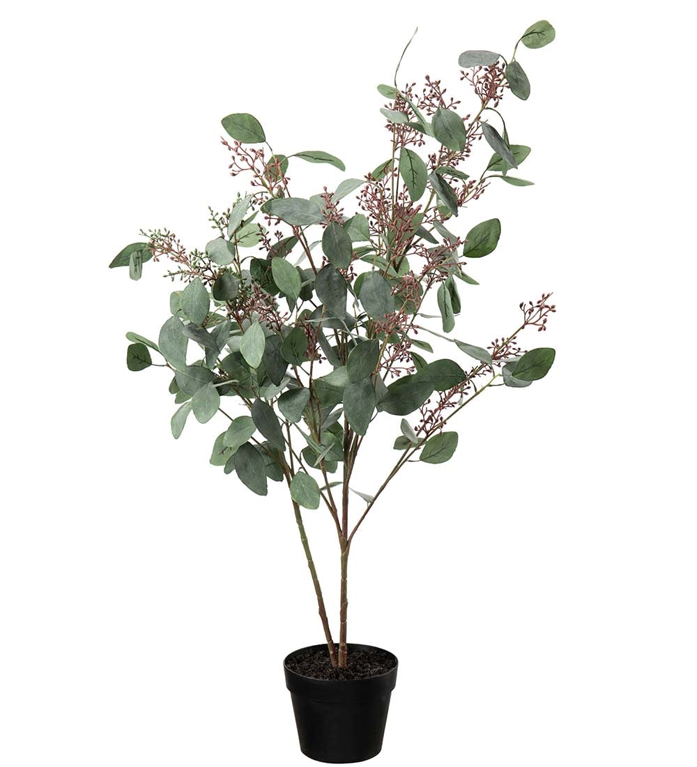 Konstgjord grå Eucalyptus 110cm