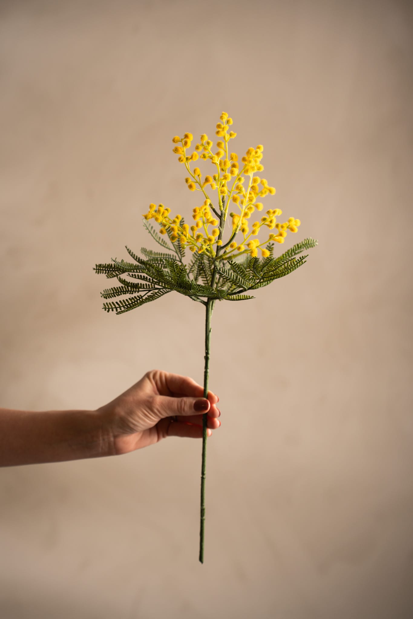 Konstgjord gul Mimosa 48cm