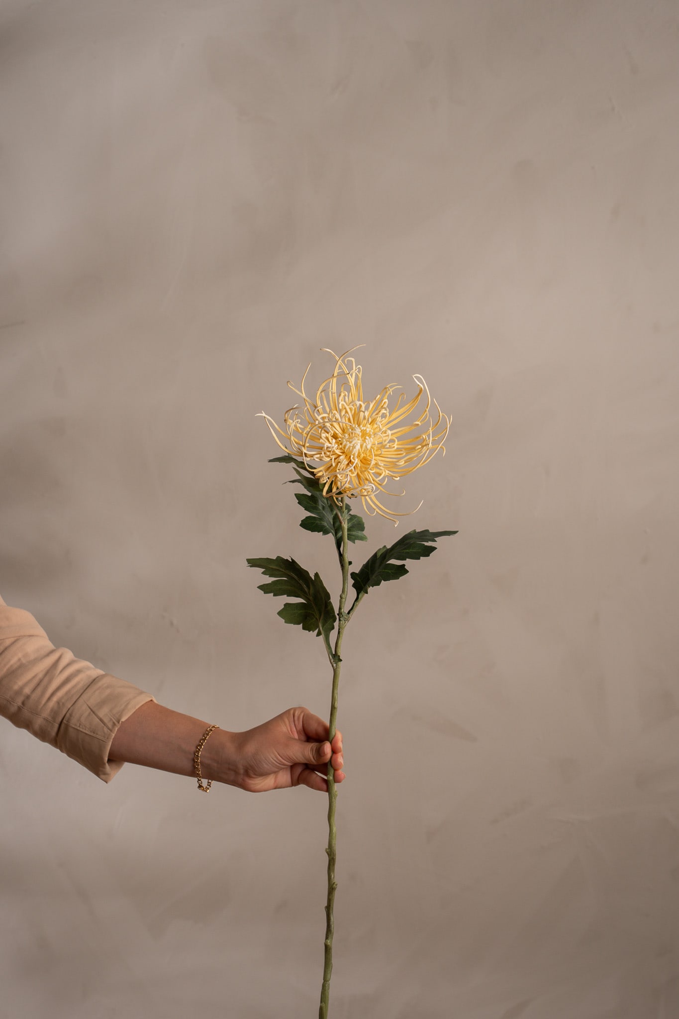 Konstgjord orange Spindelchrysanthemum 70cm