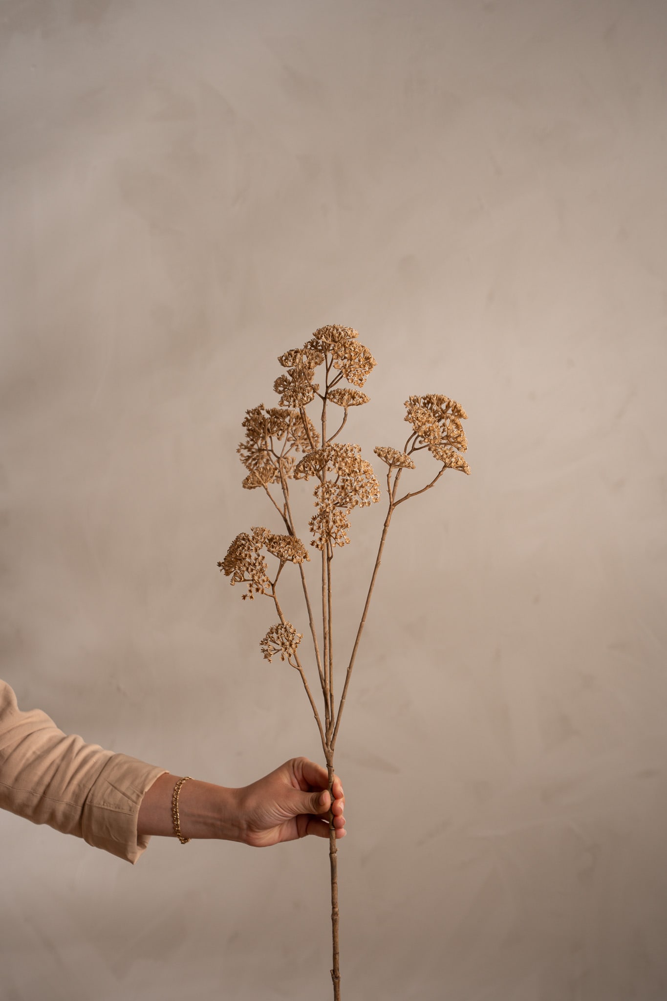 Konstgjord beige Röllika 90cm