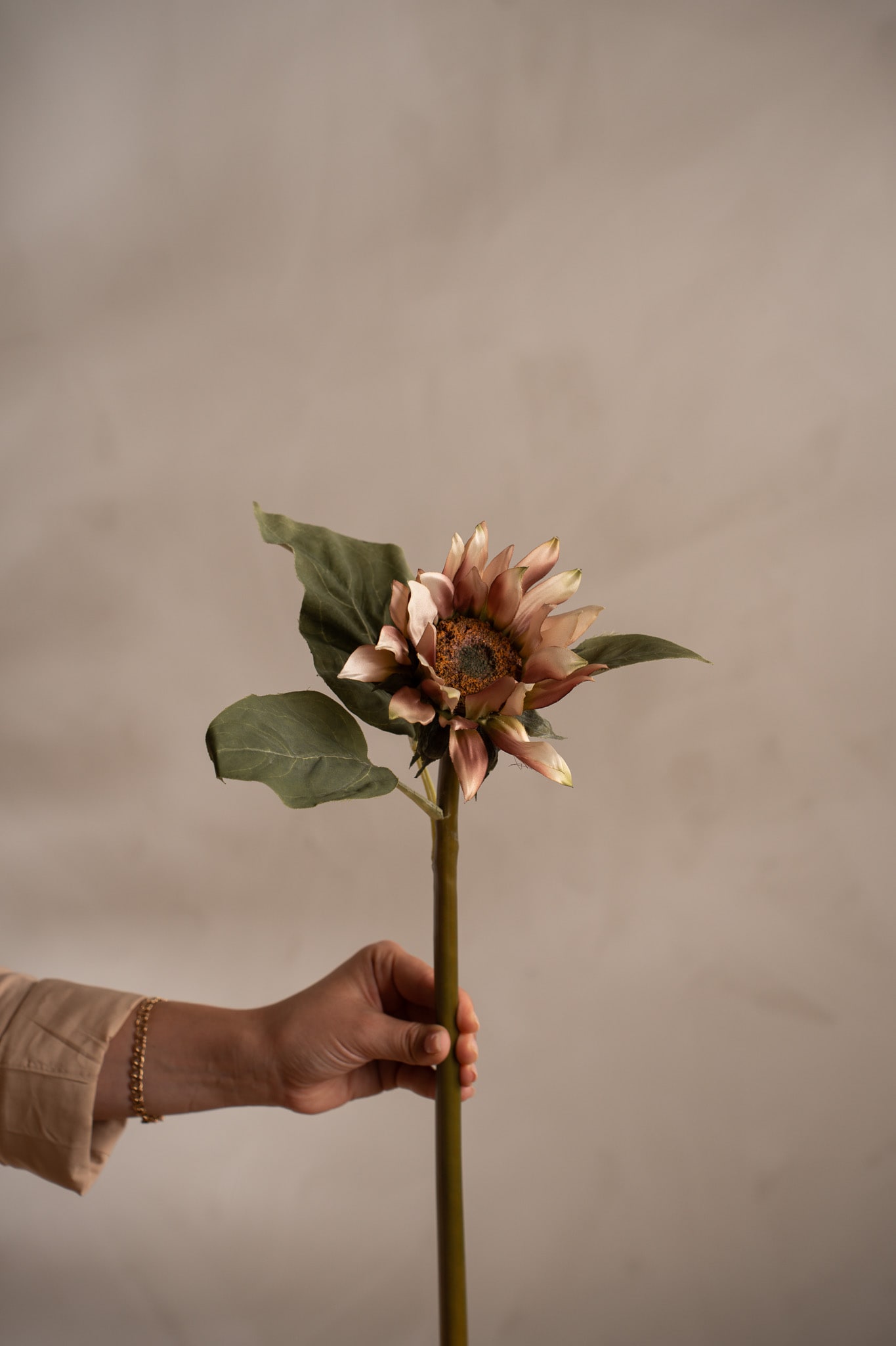 Konstgjord rosa Solros 50cm