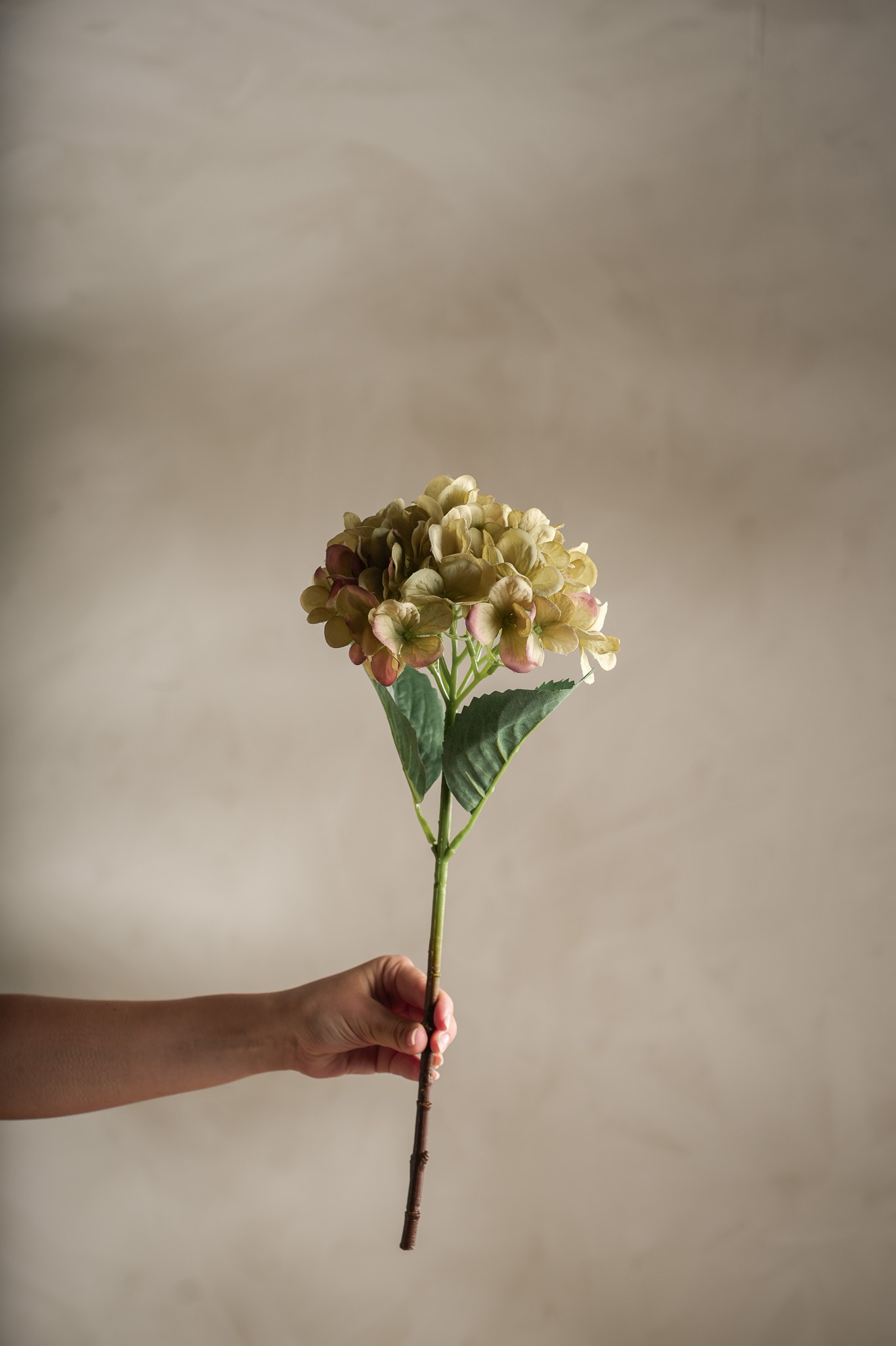 Konstgjord grön Hortensia 48cm