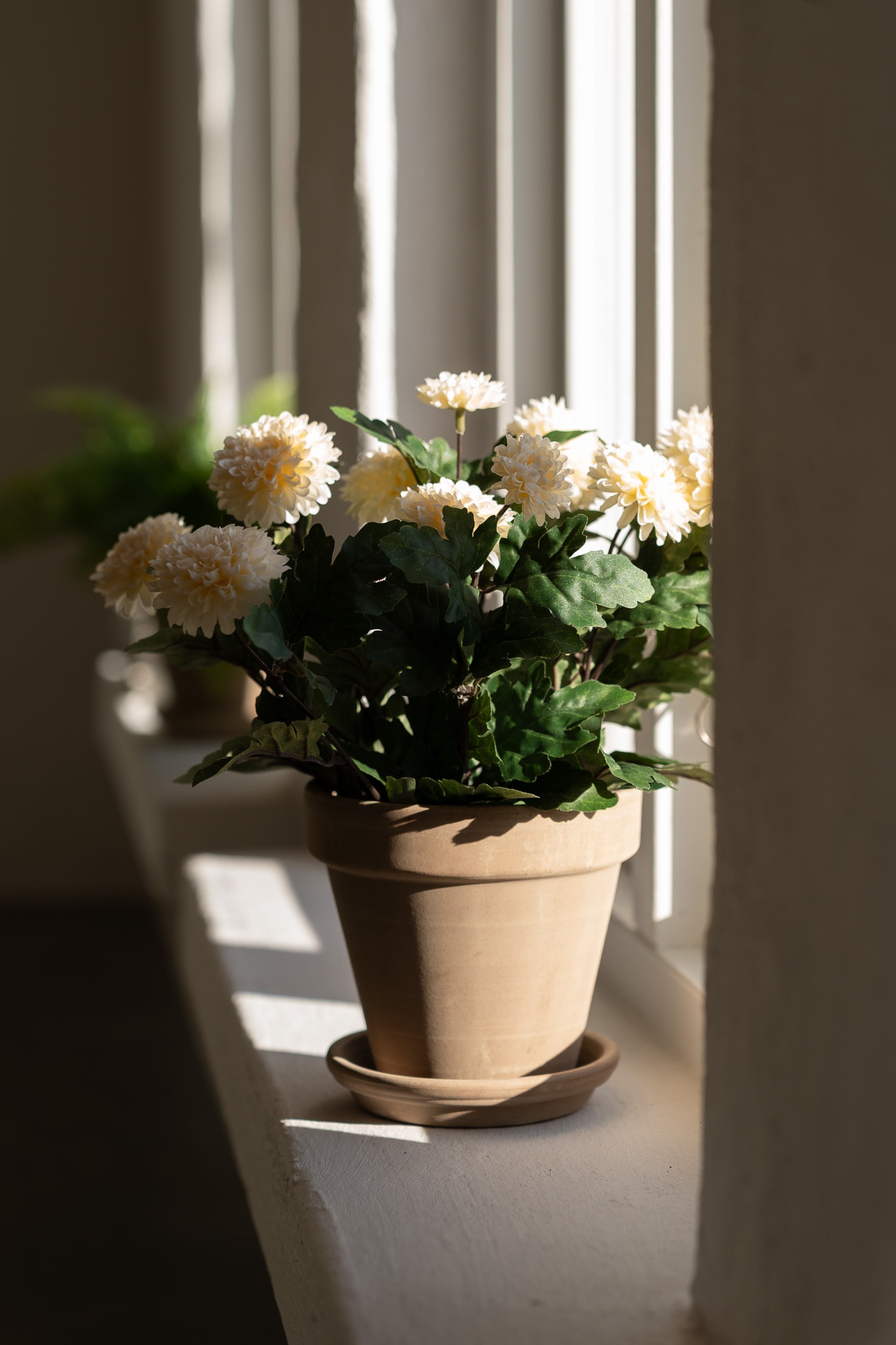 Konstgjord cremefärgad Chrysanthemum 30cm
