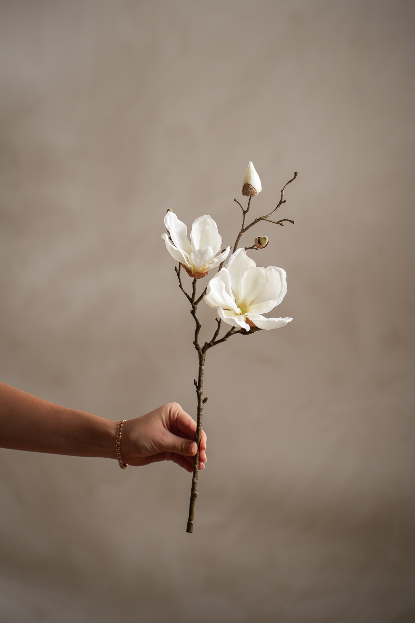 Konstgjord cremefärgad Magnolia 45cm