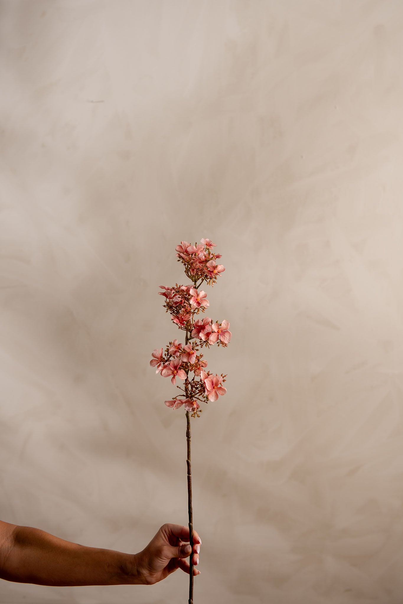 Konstgjord rosa Hortensia 89cm